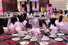 black-white-striped-tablecloths-red-charger-plate-circus-theme-corporate-decor-hilton-lac-leamy-23