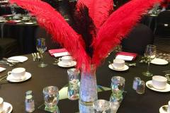 masquerade-corporate-event-ostrich-feather-centrepiece-sizzle-with-decor-casino-lac-leamy-22