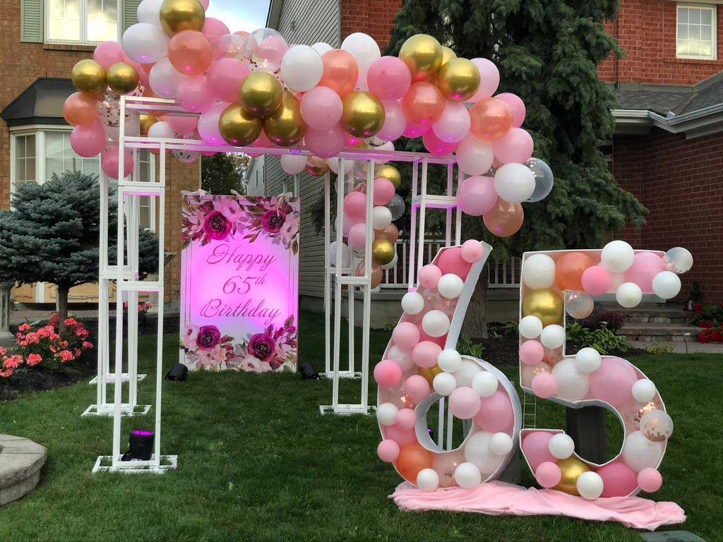 Balloon Design Architecture on Lawn with Lights in Ottawa Ontario